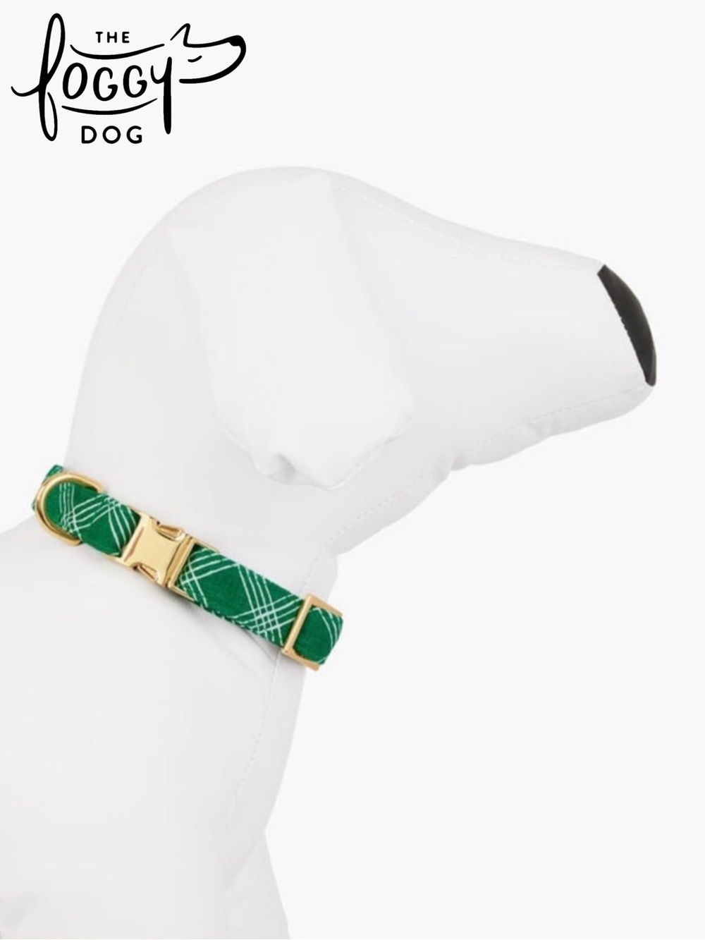 The Foggy Dog Emerald Plaid Dog Collar